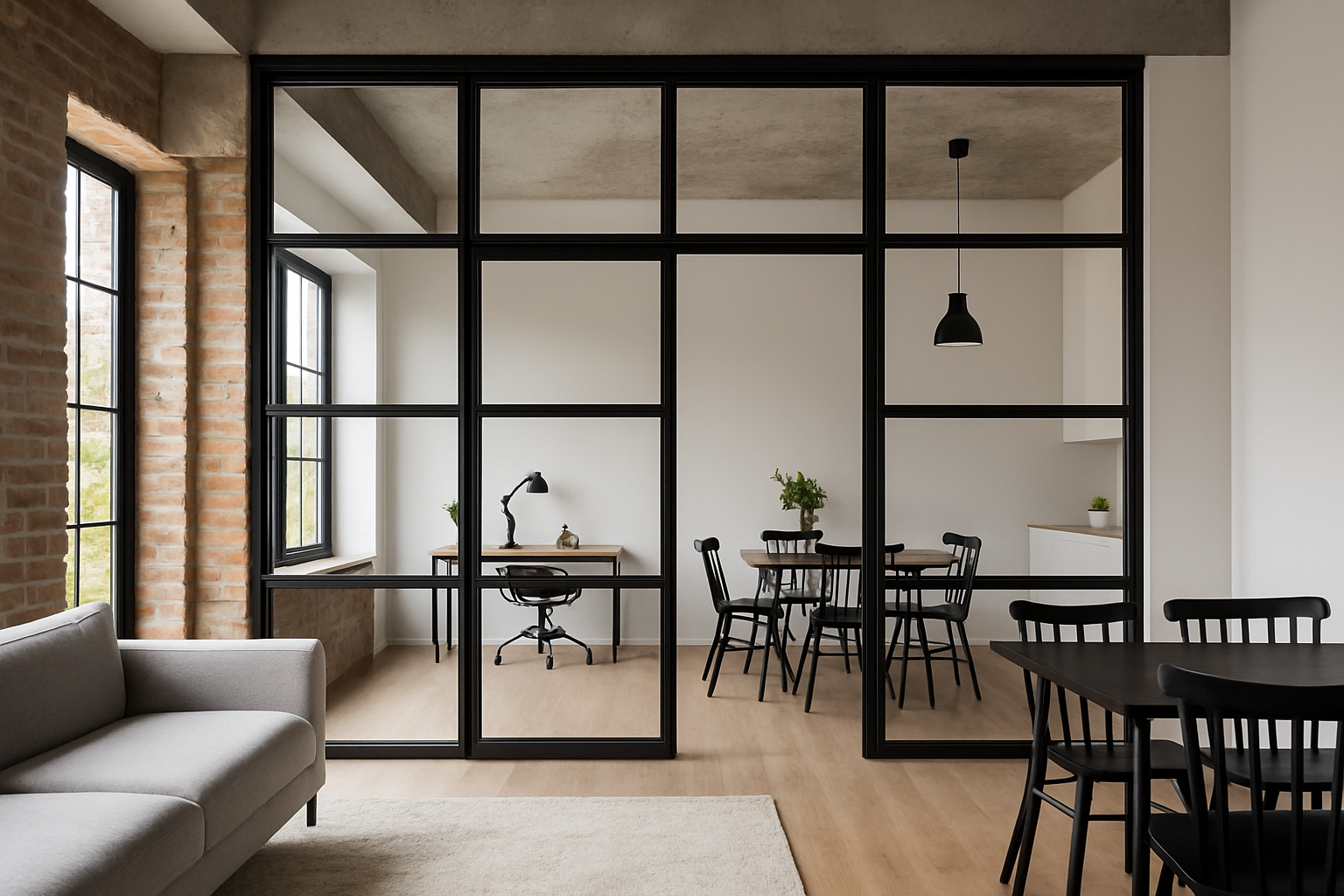 Ścianki loft